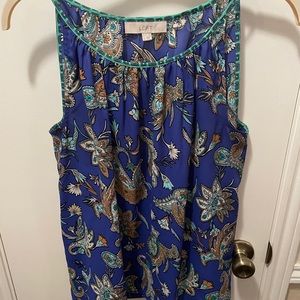 Loft paisley sleeveless blouse